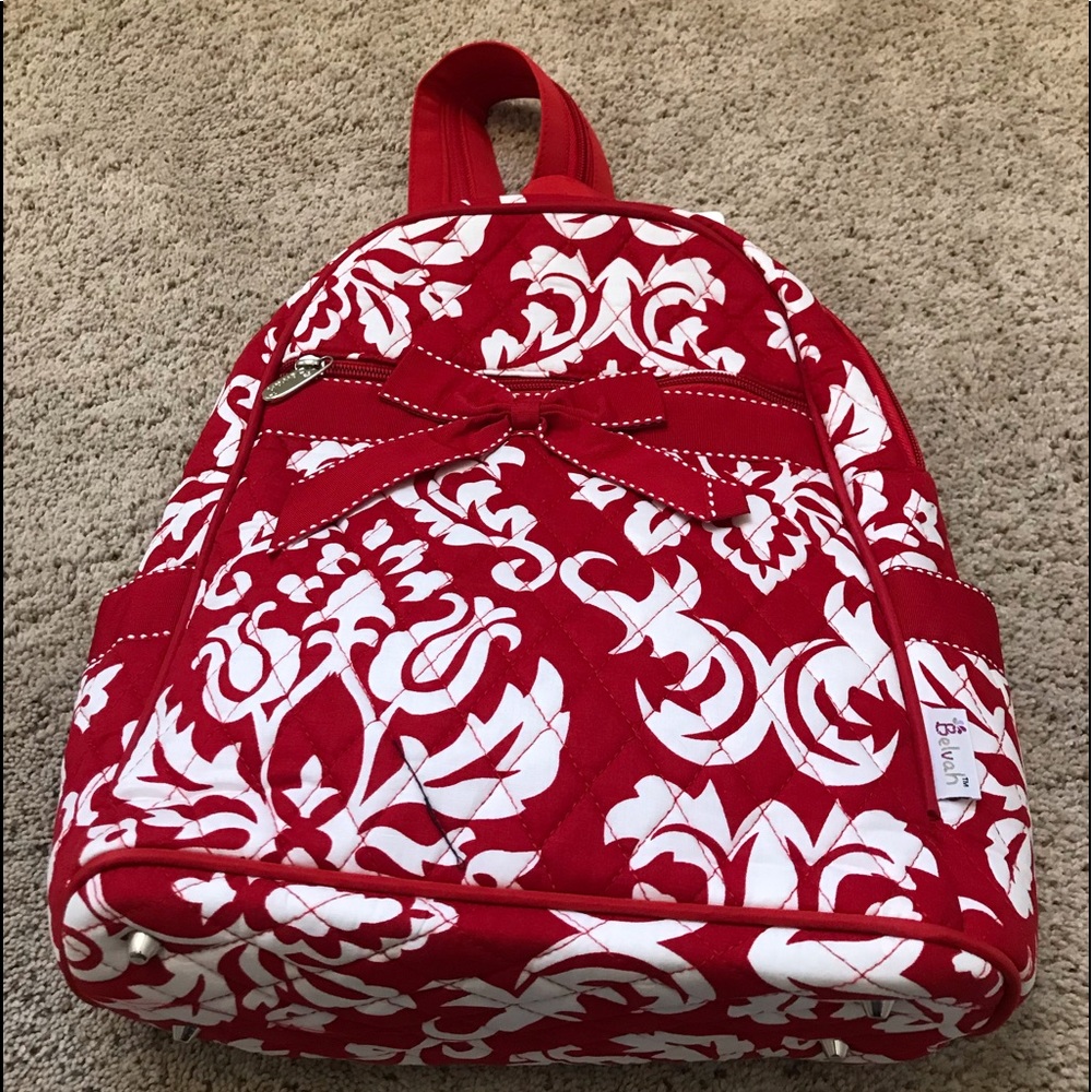 Red print Belvah Day pack